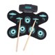 thumbnail image 1 of Pads Juego De Almohadillas De Batería Eléctrica Para Niños, 9 Almohadillas, Herramienta De Práctica Enrollable Con Palos, Conector Para Auriculares, Pedales De Altavoz, 1 of 7