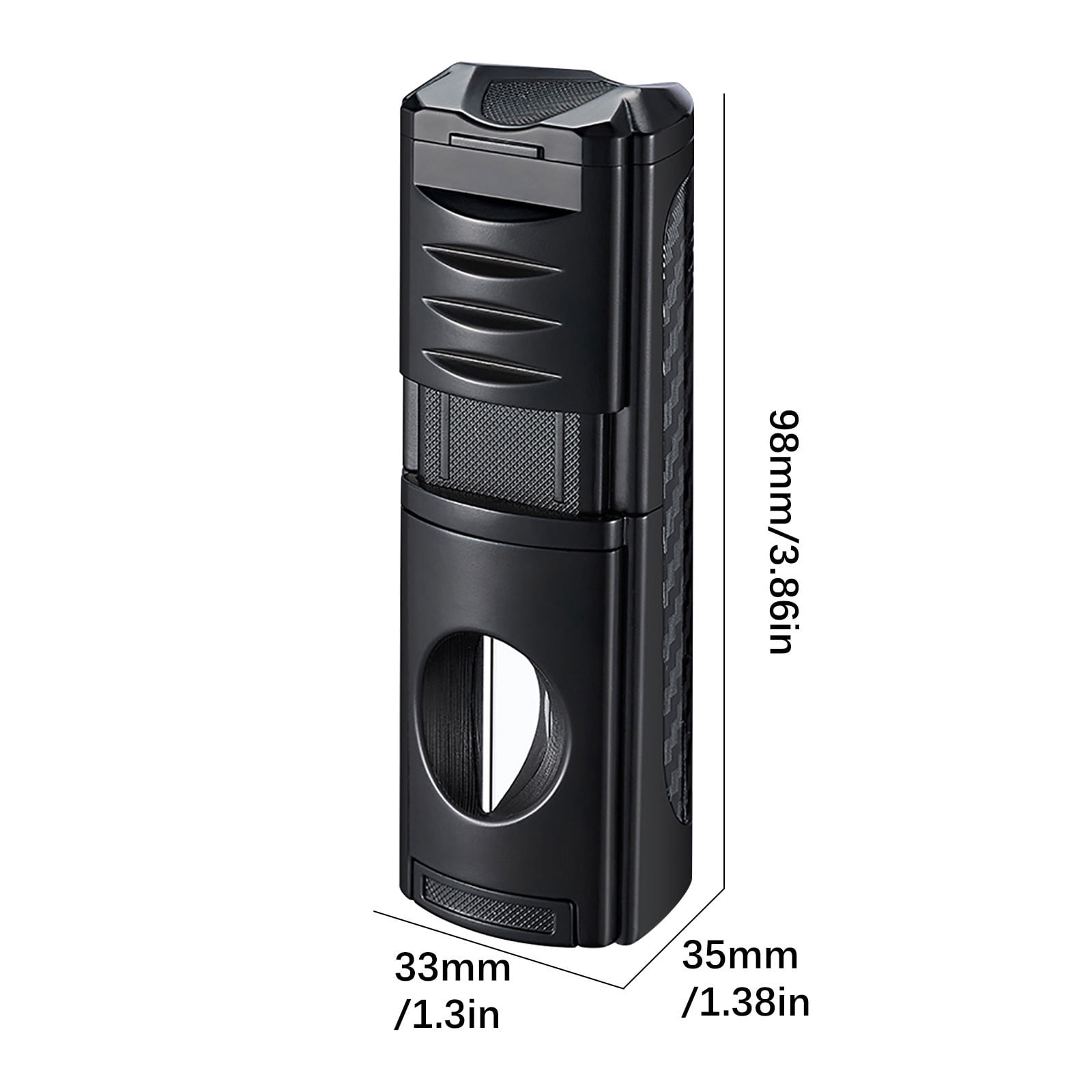 Torch Lighter Triple Flame Rechargeable Lighter, Portable Windproof Torch Igniter USB Charging Multifunction Lighter, for Cigar BBQ Camping Outdoor Lighting Use