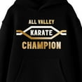 thumbnail image 2 of Cobra Kai All Valley Karate Champion Long Sleeve Youth Black Hooded Sweatshirt-Small, 2 of 7
