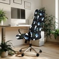 thumbnail image 3 of Renewold Shark Coral Black Office Chair Cover Rotating Chair Slipcover Protective Gaming Chair Cover for Office Chair Stain Resistant Washable Office Chair Protector, S, 3 of 7