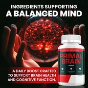 Primal Brain Capsules – PrimalBrain Natural Blend Memory Focus Support Supplement, 1 Pack, 60 Capsules