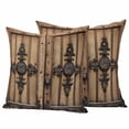thumbnail image 2 of Pack of 2 Outdoor Pillow Covers 18x18 Inch Waterproof Farmhouse Brown Throw Pillow Covers,Decorative Couch Pillow Shams Protectors Rustic Wooden Historical Barn Door Plank Patio Cushion Pillowcases, 2 of 8