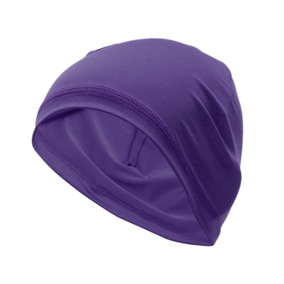 Cycling Hat Sweat Wicking, Breathable Helmet Liner Lycra-Fabric Purple 24x15cm/9.45"x5.91" 1 Pcs