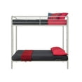 DHP Sammie Twin over Futon Metal Bunk Bed, Off White