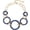 Blue, variant on Chunky Necklace For Women Blue Large Collar Statement Necklace Handmade Cotton Thread Winding Round Buckle Chain Jewelry Gift For Her