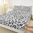 thumbnail image 3 of Feelyou Fashion Leopard Print Bed Sheets for Kids, Cartoon Cheetah Animal King Sheets, Grey Polka Dots Sheet Set, Ultra Soft Home Decor, 4-Piece, 3 of 7