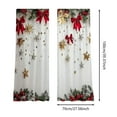 thumbnail image 3 of Oliegs Couverture Chauffante Rideaux Imprimés pour les Fêtes 2 Pcs de Rideaux Plats 2D Imprimés Rouges avec Flocon de Neige et Motifs Convenant à la Chambre et au Salon Chocolat, 3 of 4