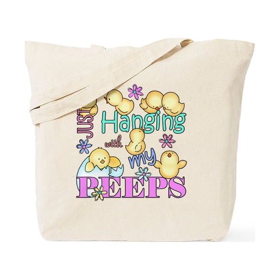 CafePress - Just Hanging With My Peeps Tote Bag - Unisex Canvas Tote Bag, Beige, 1-Piece