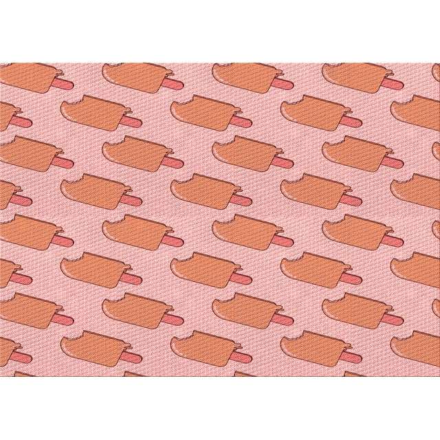 Ahgly Tapis Rectangulaire Lavable en Machine Intérieur Transitionnel Rose Pastel, 5 Pieds x 8 Pieds