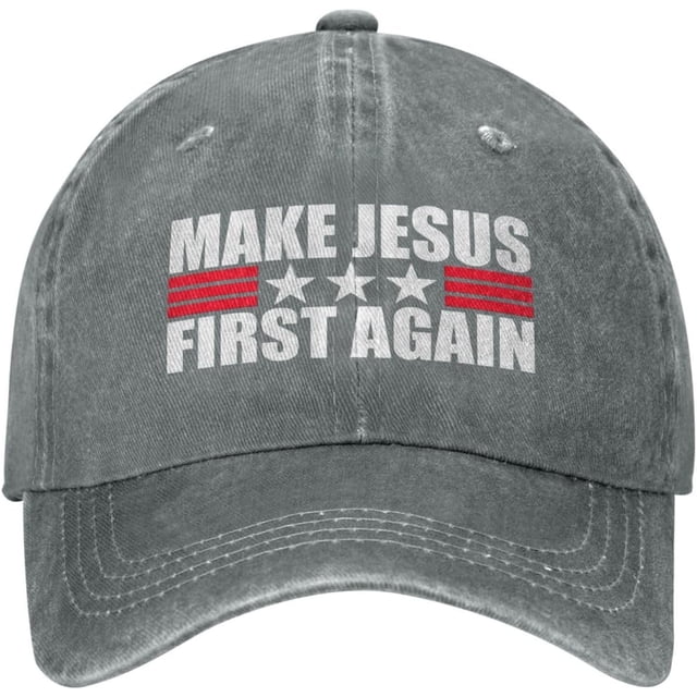 Make Jesus First Again Caps for Men Christian Prayer Catholic Baseball Hats for Women Make Jesus First Again