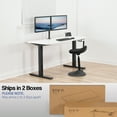 thumbnail image 6 of VIVO Manual 60” x 24” Stand Up Desk | White Table Top, Black Frame, 6 of 9