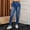 #205-Blue, variant on Women's Slim High-Waist Cotton Jeans, Comfortable Fit with Stretch, for Casual Wear and Daily Use