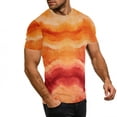 thumbnail image 5 of Mifsaly Womens Casual Tie-Dye T Shirt Crew Neck Short Sleeve Summer Tops Lightweight Breathable Cotton Top Relaxed Fit Fashionable Vacation Shirts XXL, 5 of 9