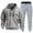 Light Gray, variant on Sweatsuits for Men 2 Pcs Hoodie Men's Jogging Tracksuit Set Dark Gray L