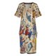 thumbnail image 4 of Vestido de noche para mujer con bolsillos sueltos y estampado de alfombra persa antigua de Isfahán., 4 of 7