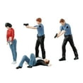 thumbnail image 2 of thinsony 4 Pieces 1/64 Cops Figure Model Movie Props Micro Landscape Miniature Scenes, 2 of 9