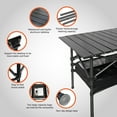 thumbnail image 3 of Ultralight Aluminum Foldable Camping Table - Portable Roll-Up Design with Carry Bag, for Indoor Outdoor Camping Beach Backyard BBQ Parties Picnic Patio, 3 of 12
