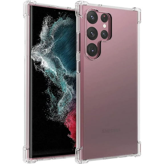 ELEHOLD for Samsung Galaxy S24 Plus Clear Case with Reinforced 4-Corner Shockproof TPU Clear Case Military Grade Protection,Crystal Transparent Slim Thin Galaxy S24 Plus Cover,Clear