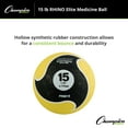 thumbnail image 4 of Champion Sports Rhino Elite Medicine Ball (15 pounds), Yellow, 4 of 5