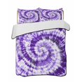 thumbnail image 2 of Purple Ombre Twin Size Down Alternative Comforter, Lightweight Comforter Quilt Bedding Set with Pillow Shams Modern Abstract Tie Dye Painting Art All Seasons Bed Comforter Duvet Insert 68"x86", 2 of 7