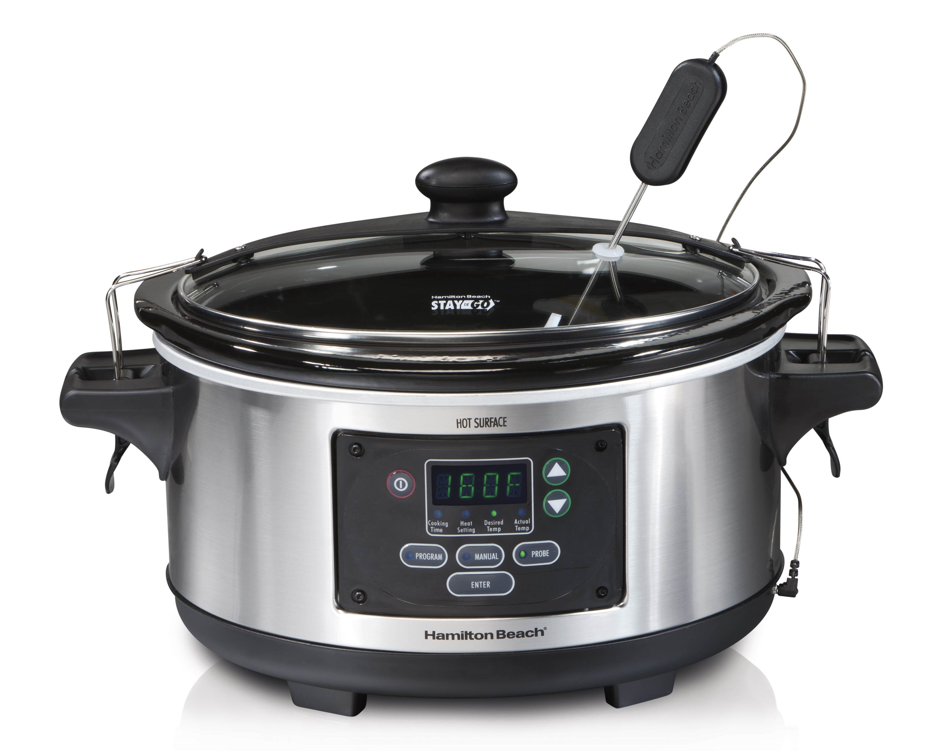 Hamilton Beach Set & Forget 6 qt. Brushed Metallic Programmable Slow Cooker - image 3 of 11