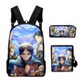 thumbnail image 1 of Set de mochilas Anime Attack on Titan para niños, 3 piezas, nailon, 1 of 1