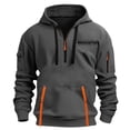thumbnail image 2 of Juslio Mens Hoodies Mens Sweatshirts Pullover Long Sleeve Outerwear Pocket Dark Gray, 2 of 4