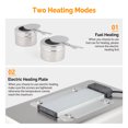 thumbnail image 6 of Ktaxon 9 QT 2 Packs Stainless Steel Chafing Dish Buffet Set with Electric & Fuel Heating,Roll Top Catering Chafer Server with Full Size & 2 Detachable Food Pans, 6 of 9