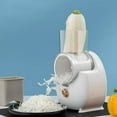 thumbnail image 4 of SUTENGDA Tambour de Cuisine Électrique Multifonction Déchiqueteuse de Légumes et Pommes de Terre Râpe à Fromage Rotative Déchiqueteuse Trancheuse Ronde pour Aliments Tire-Légumes Broyeur de Pommes de Terre Râpe pour Noix Carotte Radis, 4 of 8