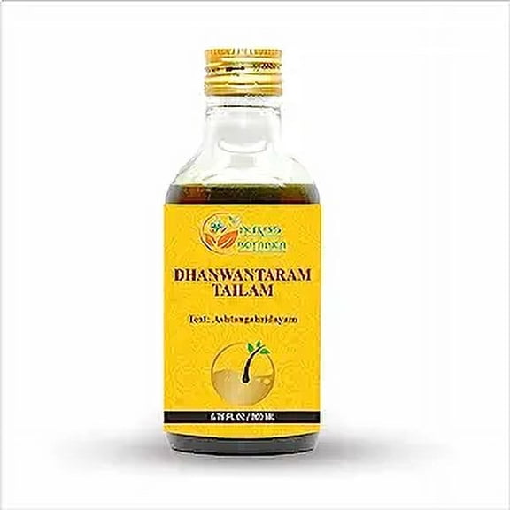 Herbs Botanica Dhanwantharam Thailam Oil For Massage Oil, Support Overall Relaxation, Prevent Stretch Marks, Moisturizes Skin, Natural Strength After Delivery 200 Ml