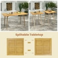 thumbnail image 6 of GVN Outdoor Eating Tables,Patio Table,Indoor Outdoor Teak Wood Slatted Tabletop Panel Board Split in 2 Square, 6 of 9