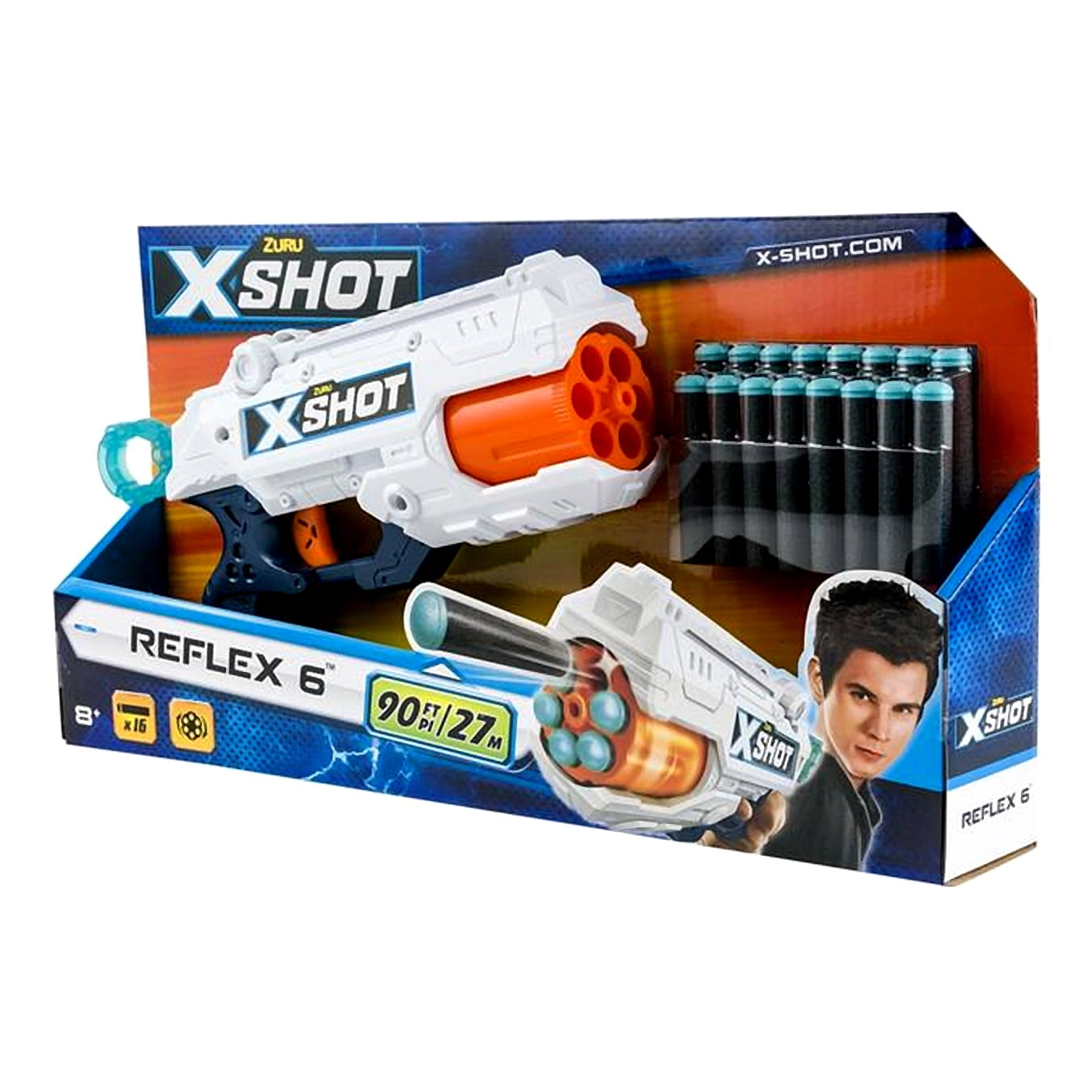 X-Shot Excel Double Reflex 6 Foam High-Perfromance Auto-Rotating
