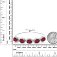 thumbnail image 2 of Gem Stone King 925 Sterling Silver Ruby Red Mystic Quartz Tennis Bracelet for Women (10.05 Cttw, Oval 9X7MM, Gemstone Birthstone, Fully Adjustable up to 9 inch), 2 of 3