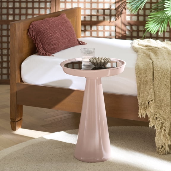 Safavieh Hikuma Modern Iron Round End Table, Black / Taupe