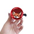 thumbnail image 5 of WIRESTER Bicycle Bell Aluminum Alloy Mini Bike Bell With Ring Horn Accessories for Adults Men Women Kids Girls and Boys - Red Fox, 5 of 7