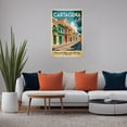 thumbnail image 5 of Cartagena Retro Travel Poster Vintage Colombia Tourism with Colonial Architecture & Sea Views Canvas Poster, 5 of 8