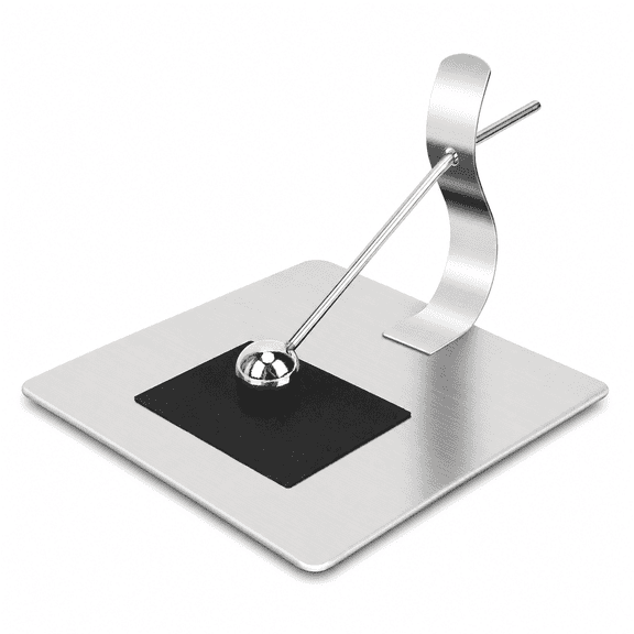 ABCISI Napkin Holder for Tables with Weighted Arm, Stainless Steel Flat Napkin Dispenser with Non-Slip Bottom, 6.5x6.7 Inch Paper Towel Holder for Kitchen, Restaurant, Patio and Cocktail Bar