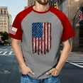 thumbnail image 2 of Gvdentm USA Shirt Men's American Flag Casual Short Sleeve T-Shirt A06-Grey,2XL, 2 of 4