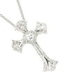 thumbnail image 2 of Sterling Silver with Natural White Topaz Cross Pendant, 2 of 3