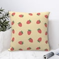thumbnail image 6 of Rateoe Strawberries Pattern Throw Pillow Cover Premium Pillow Stuffer Sham Square for Decorative Cushion Bed Couch Sofa(Pillow insert not included), 6 of 8