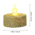 thumbnail image 2 of COMPUKAS 12pcs Led Pillar Candles Smokeless Golden Button Battery For Romantic Settings, 2 of 6