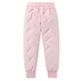 thumbnail image 4 of UngA Kids Boys Girls Snow Pant with Lined Fleece Waterproof Puffer Pants Warm Trousers Warm Pants for Boys Girls (Pink,14-15 Years), 4 of 9