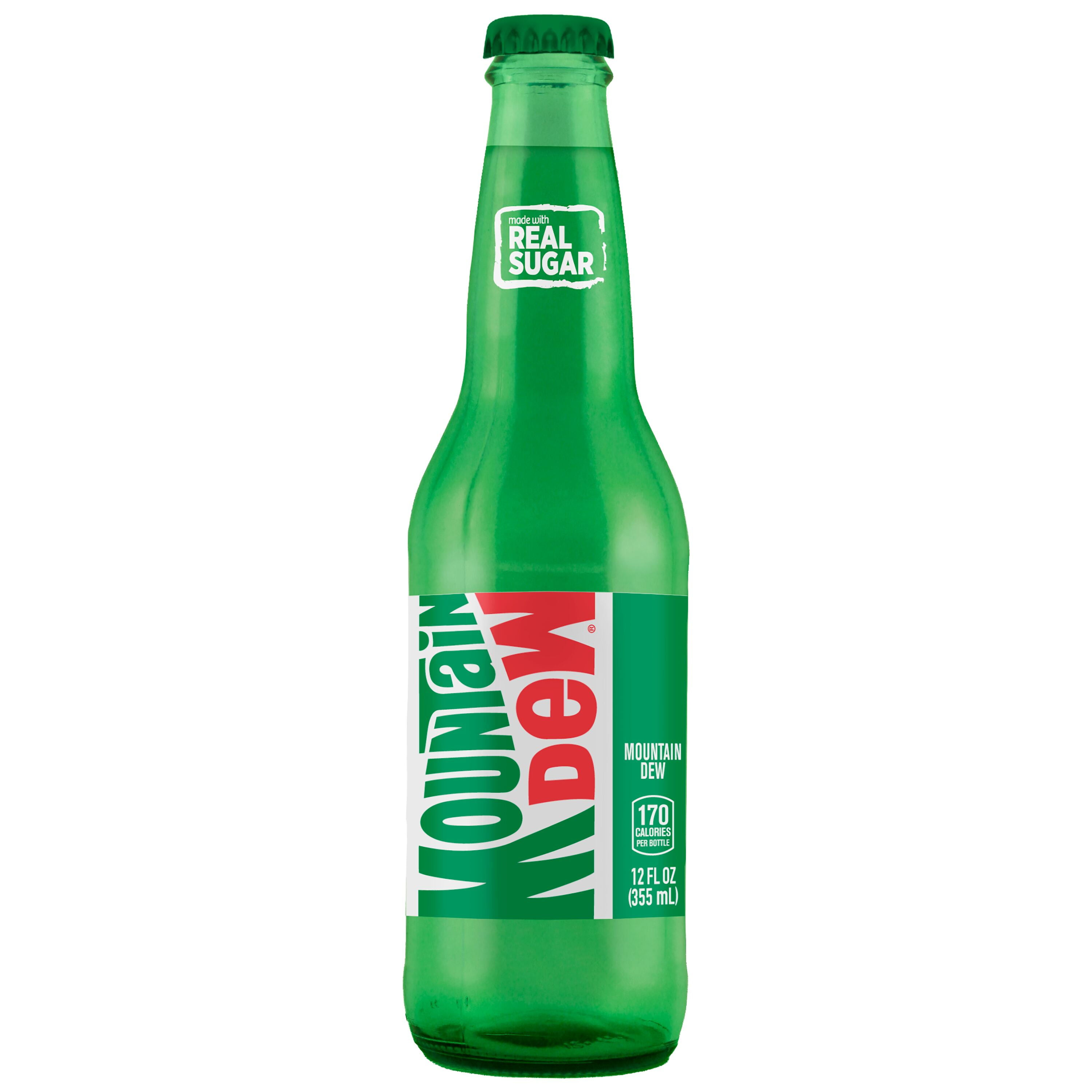 Mountain Dew Soda Pop, 12 fl oz, 4 Pack Glass Bottles