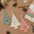 thumbnail image 2 of DIY Christmas Tree Macrame Kit Cotton Rope Braiding Set Hand Knitting Boho Christmas Tassel Decor Kit for Beginners, 2 of 7