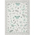 thumbnail image 3 of 2*6ft/4*6ft/5*7ft/8*10ft/9*12ft/10*13ft Modern Floral Insect Area Rug Washable Rug Stain Resistant Throw Carpet Butterfly Print Low Pile Folding Floor Cover with Non-Slip Backing, 3 of 9