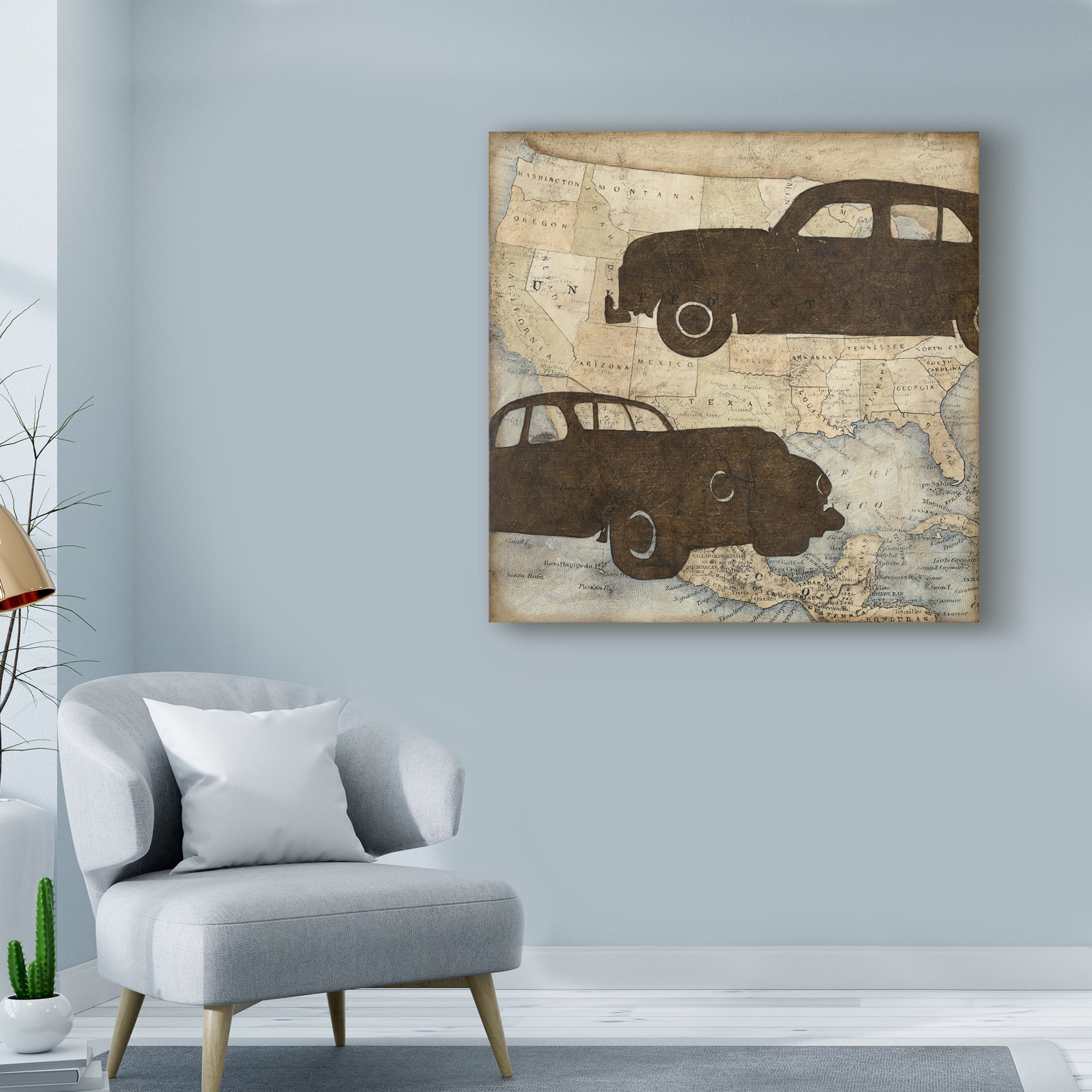 Trademark Fine Art 'Travel Silhouette IV' Canvas Art by Megan Meagher