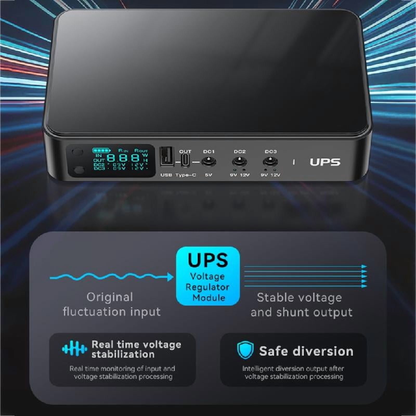 UPS Battery Backup 9000mAh/10400mAh/18000mAh Small Uninterruptible Power Supply