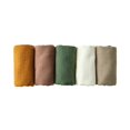 thumbnail image 1 of 5Pcs Cotton Square Towel for Baby, Solid Color Newborns Mouth Wipe Cloth Reusable Nursing Bib Infants Burping Towel Sakura color system, 1 of 4