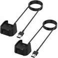 thumbnail image 1 of MYKOMI Charger Compatible with Fitbit Versa 2, Replacement Charging Cable Dock with 3.3ft USB Cord Compatible with Fitbit Versa 2 Smart Watch [2 Pack], 1 of 7
