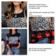 thumbnail image 5 of Jersey Estampado De Leopardo Manga Larga Cuello Redondo Jersey Estampado A Cuadros Camisa A Cuadros De Leopardo De Bloque De Color Delgado Informal Rojo XL, 5 of 6